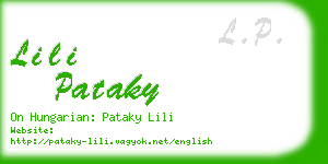 lili pataky business card